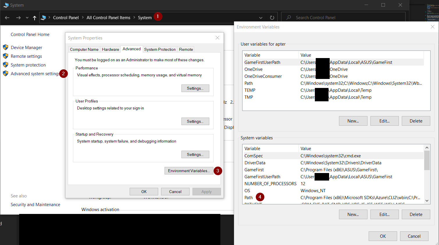 env variable image